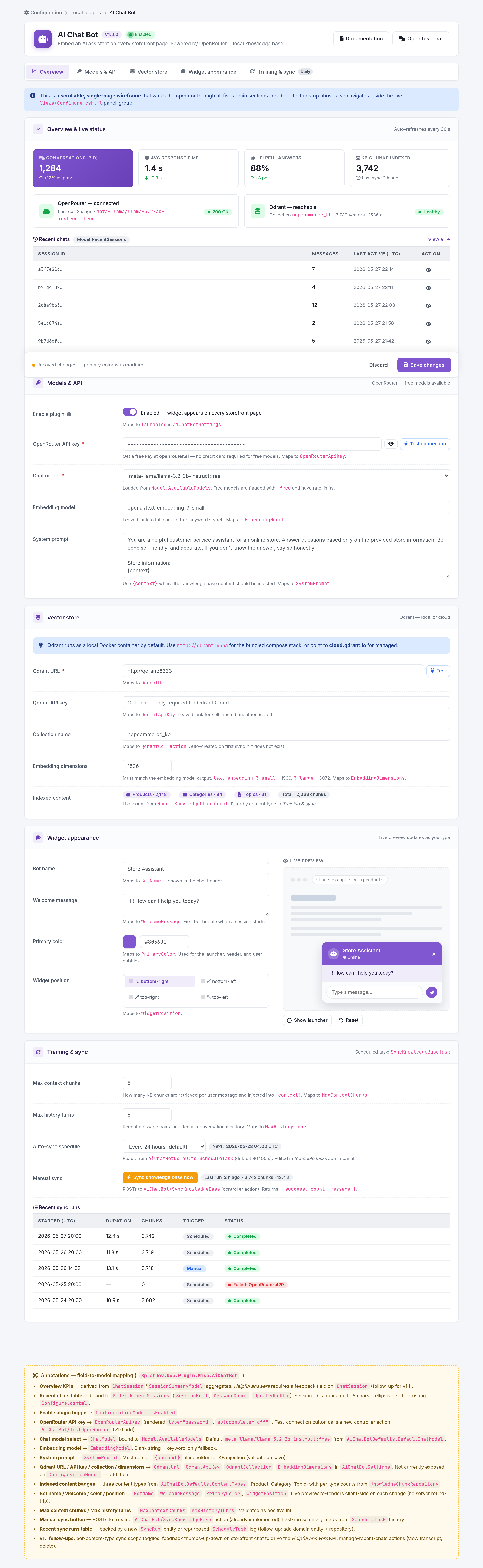 Admin Configuration