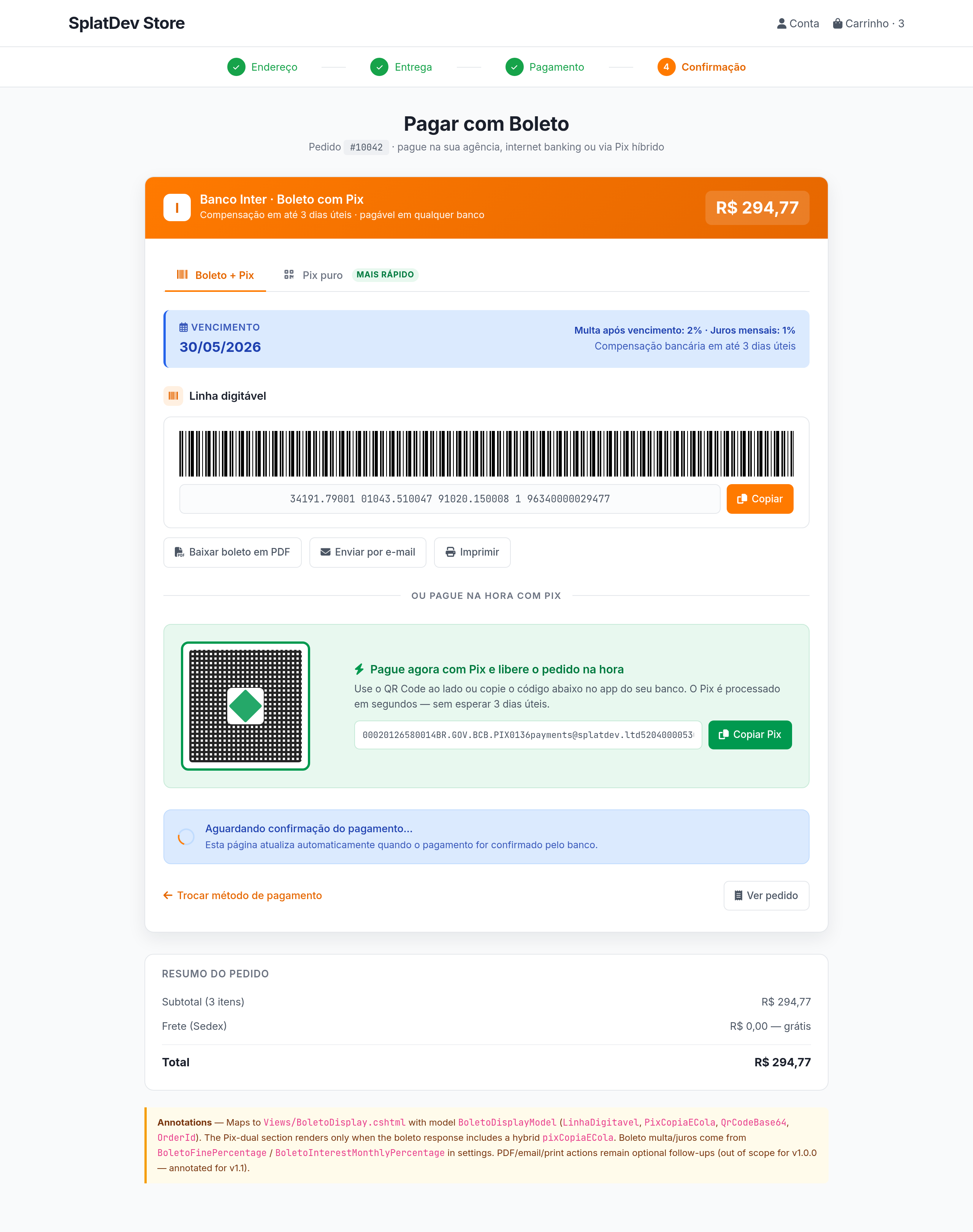 Boleto Checkout