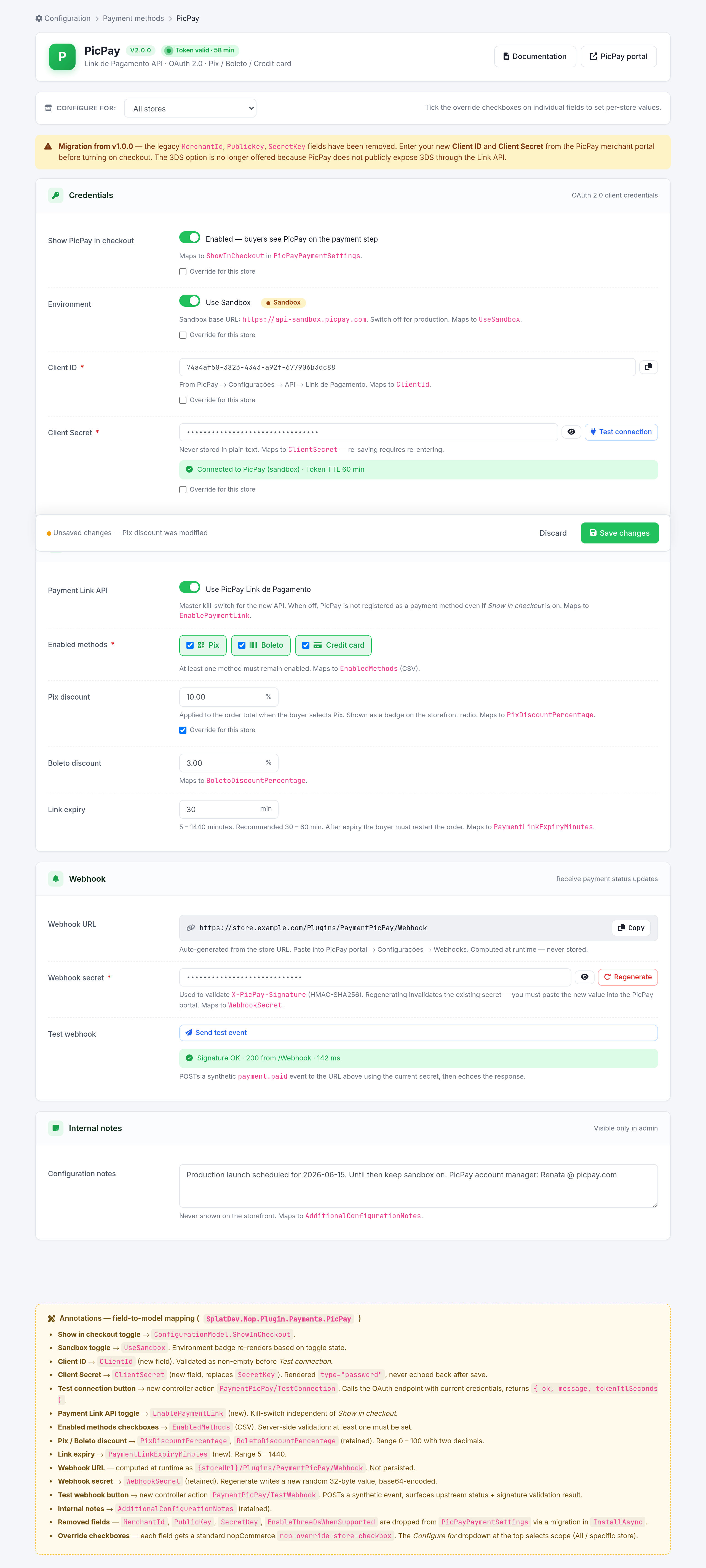 Admin Configuration