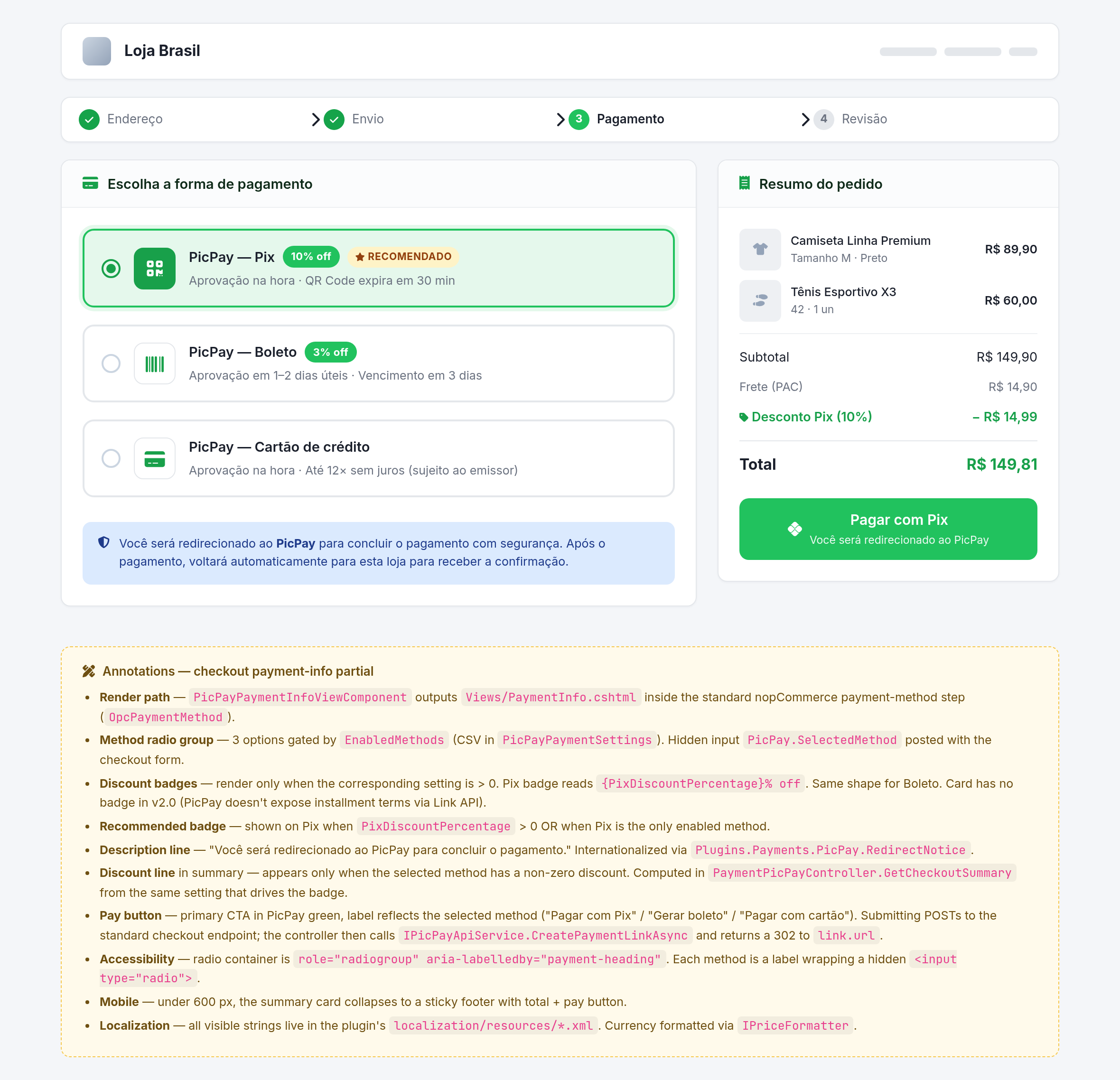 Payment Info
